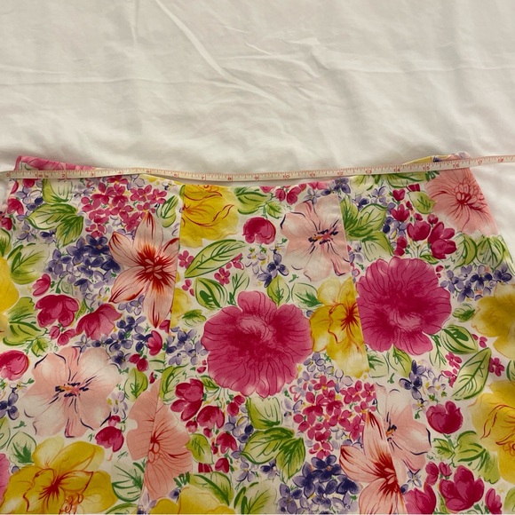 Women’s XL Floral Skirt A Line Paneled Spring Cottage Core Notations - Picture 7 of 10
